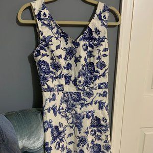 Blue & White Floral Altard State Mini Dress